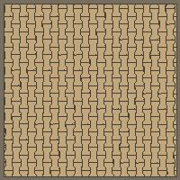 Interlock (Pasco) 20x12 cm · ISH-063 · I-Shape Dog-Bone Single tone field, quarter-turn lattice A - kerb frame (Kerb 30H/20)