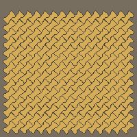 Interlock (Pasco) 20x12 cm · ISH-066 · I-Shape Dog-Bone Single tone field, diagonal 45 deg lattice A - edge to edge