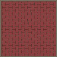 Interlock (Pasco) 20x12 cm · ISH-067 · I-Shape Dog-Bone Single tone field, contrast kerb frame, quarter-turn lattice B - kerb frame (Kerb 30F)