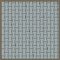Interlock (Pasco) 20x12 cm · ISH-072 · I-Shape Dog-Bone Single tone field, contrast kerb frame, quarter-turn lattice A - kerb frame (Kerb 54H)