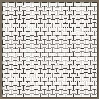 Interlock (Pasco) 20x12 cm · ISH-073 · I-Shape Dog-Bone Single tone field, contrast kerb frame, aligned lattice B - kerb frame (Heel kerb 80x200x600)