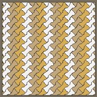 Interlock (Pasco) 20x12 cm · ISH-077 · I-Shape Dog-Bone 3-tone file stripes (catalogue style), diagonal 45 deg lattice C - kerb frame (Kerb 42B)