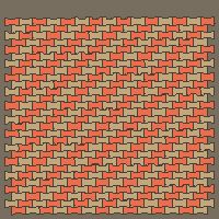 Interlock (Pasco) 20x12 cm · ISH-078 · I-Shape Dog-Bone 2-tone file stripes, aligned lattice A - edge to edge