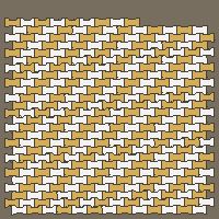 Interlock (Pasco) 20x12 cm · ISH-080 · I-Shape Dog-Bone 2-tone file stripes, aligned lattice C - edge to edge