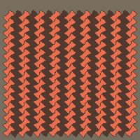 Interlock (Pasco) 20x12 cm · ISH-084 · I-Shape Dog-Bone 2-tone file stripes, diagonal 45 deg lattice A - edge to edge