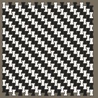 Interlock (Pasco) 20x12 cm · ISH-088 · I-Shape Dog-Bone 2-tone file stripes, quarter-turn lattice B - edge to edge