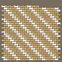 Interlock (Pasco) 20x12 cm · ISH-094 · I-Shape Dog-Bone 3-tone cross-file stripes, aligned lattice C - edge to edge