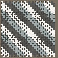 Interlock (Pasco) 20x12 cm · ISH-100 · I-Shape Dog-Bone Double 3-tone file stripes, quarter-turn lattice B - edge to edge