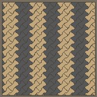 Interlock (Pasco) 20x12 cm · ISH-101 · I-Shape Dog-Bone Double 2-tone file stripes, diagonal 45 deg lattice C - kerb frame (Heel kerb 75x150x600)