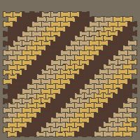 Interlock (Pasco) 20x12 cm · ISH-102 · I-Shape Dog-Bone Double 3-tone file stripes, aligned lattice A - edge to edge