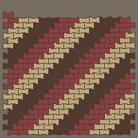 Interlock (Pasco) 20x12 cm · ISH-104 · I-Shape Dog-Bone Double 3-tone file stripes, aligned lattice C - edge to edge