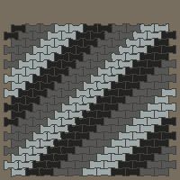 Interlock (Pasco) 20x12 cm · ISH-106 · I-Shape Dog-Bone Double 3-tone file stripes, aligned lattice B - edge to edge