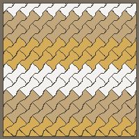 Interlock (Pasco) 20x12 cm · ISH-107 · I-Shape Dog-Bone Double 3-tone cross-file stripes, diagonal 45 deg lattice C - kerb frame (Kerb 40F)