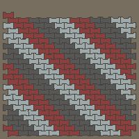 Interlock (Pasco) 20x12 cm · ISH-108 · I-Shape Dog-Bone Double 3-tone cross-file stripes, aligned lattice A - edge to edge