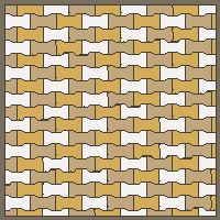 Interlock (Pasco) 20x12 cm · ISH-113 · I-Shape Dog-Bone Unit 3-tone diagonal checker, aligned lattice A - kerb frame (Kerb 42H)