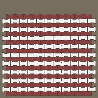 Interlock (Pasco) 20x12 cm · ISH-120 · I-Shape Dog-Bone Unit checker, aligned lattice B - edge to edge