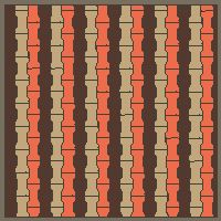 Interlock (Pasco) 20x12 cm · ISH-121 · I-Shape Dog-Bone Unit 3-tone diagonal checker, quarter-turn lattice C - kerb frame (Kerb 38H)