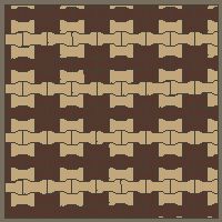 Interlock (Pasco) 20x12 cm · ISH-125 · I-Shape Dog-Bone 2x2 block checker, aligned lattice A - kerb frame (Kerb 30B)