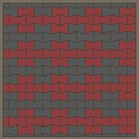 Interlock (Pasco) 20x12 cm · ISH-127 · I-Shape Dog-Bone 2x2 block checker, aligned lattice C - kerb frame (Kerb 25B)