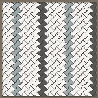 Interlock (Pasco) 20x12 cm · ISH-129 · I-Shape Dog-Bone Accent file every 4th, diagonal 45 deg lattice C - kerb frame (Kerb 54H)
