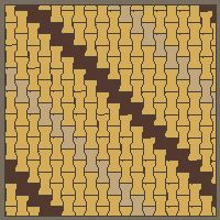Interlock (Pasco) 20x12 cm · ISH-131 · I-Shape Dog-Bone Accent file every 4th, quarter-turn lattice B - kerb frame (Kerb 40H)