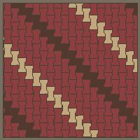 Interlock (Pasco) 20x12 cm · ISH-133 · I-Shape Dog-Bone Accent file every 4th, quarter-turn lattice A - kerb frame (Heel kerb 80x200x600)