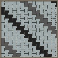 Interlock (Pasco) 20x12 cm · ISH-135 · I-Shape Dog-Bone Accent file every 4th, quarter-turn lattice C - kerb frame (Kerb 42H)