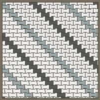 Interlock (Pasco) 20x12 cm · ISH-141 · I-Shape Dog-Bone Accent cross-file every 4th, aligned lattice C - kerb frame (Kerb 25F)