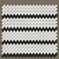Interlock (Pasco) 20x12 cm · ISH-142 · I-Shape Dog-Bone Accent cross-file every 4th, diagonal 45 deg lattice A - edge to edge