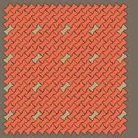 Interlock (Pasco) 20x12 cm · ISH-144 · I-Shape Dog-Bone Sparse accent pavers on a 4-unit grid, diagonal 45 deg lattice C - edge to edge