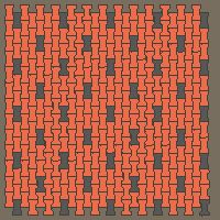 Interlock (Pasco) 20x12 cm · ISH-152 · I-Shape Dog-Bone Sparse accent pavers on a 3-unit grid, quarter-turn lattice B - edge to edge