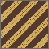 Interlock (Pasco) 20x12 cm · ISH-153 · I-Shape Dog-Bone Diagonal file stripes, diagonal 45 deg lattice C - kerb frame (Kerb 54F)