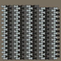 Interlock (Pasco) 20x12 cm · ISH-154 · I-Shape Dog-Bone Diagonal file stripes, aligned lattice A - edge to edge