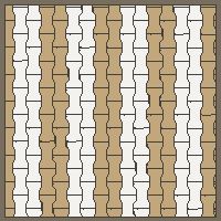 Interlock (Pasco) 20x12 cm · ISH-155 · I-Shape Dog-Bone Diagonal file stripes, quarter-turn lattice B - kerb frame (Kerb 25H)