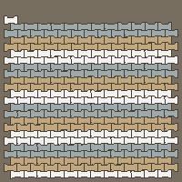 Interlock (Pasco) 20x12 cm · ISH-156 · I-Shape Dog-Bone Diagonal file stripes, aligned lattice C - edge to edge
