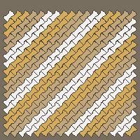 Interlock (Pasco) 20x12 cm · ISH-158 · I-Shape Dog-Bone Diagonal file stripes, diagonal 45 deg lattice B - edge to edge