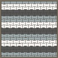 Interlock (Pasco) 20x12 cm · ISH-159 · I-Shape Dog-Bone Counter-diagonal file stripes, aligned lattice A - kerb frame (Kerb 38H)