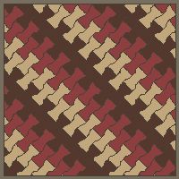 Interlock (Pasco) 20x12 cm · ISH-163 · I-Shape Dog-Bone Counter-diagonal file stripes, diagonal 45 deg lattice B - kerb frame (Kerb 25F)