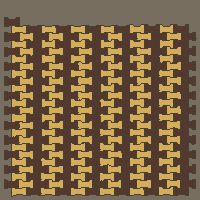 Interlock (Pasco) 20x12 cm · ISH-164 · I-Shape Dog-Bone Counter-diagonal file stripes, aligned lattice C - edge to edge