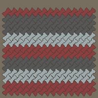 Interlock (Pasco) 20x12 cm · ISH-166 · I-Shape Dog-Bone Horizontal colour bands 30cm, diagonal 45 deg lattice C - edge to edge