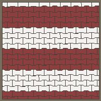 Interlock (Pasco) 20x12 cm · ISH-167 · I-Shape Dog-Bone Horizontal colour bands 40cm, aligned lattice A - kerb frame (Kerb 40F)