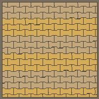 Interlock (Pasco) 20x12 cm · ISH-169 · I-Shape Dog-Bone Horizontal colour bands 30cm, aligned lattice C - kerb frame (Kerb 40H)