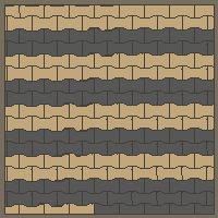 Interlock (Pasco) 20x12 cm · ISH-171 · I-Shape Dog-Bone Horizontal colour bands 20cm, aligned lattice B - kerb frame (Heel kerb 80x200x600)