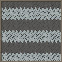 Interlock (Pasco) 20x12 cm · ISH-173 · I-Shape Dog-Bone Horizontal colour bands 40cm, diagonal 45 deg lattice A - kerb frame (Kerb 42H)
