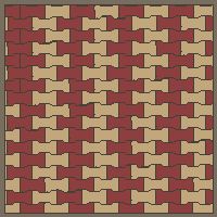 Interlock (Pasco) 20x12 cm · ISH-177 · I-Shape Dog-Bone Vertical colour bands 20cm, aligned lattice C - kerb frame (Heel kerb 75x150x600)