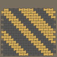 Interlock (Pasco) 20x12 cm · ISH-180 · I-Shape Dog-Bone Diagonal colour bands 48cm, aligned lattice A - edge to edge