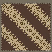 Interlock (Pasco) 20x12 cm · ISH-182 · I-Shape Dog-Bone Diagonal colour bands 80cm, diagonal 45 deg lattice C - edge to edge