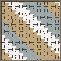 Interlock (Pasco) 20x12 cm · ISH-183 · I-Shape Dog-Bone Diagonal colour bands 48cm, quarter-turn lattice A - kerb frame (Kerb 30H/20)