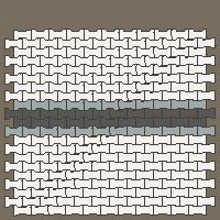 Interlock (Pasco) 20x12 cm · ISH-186 · I-Shape Dog-Bone Centre feature band 20cm, aligned lattice B - edge to edge