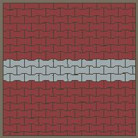 Interlock (Pasco) 20x12 cm · ISH-189 · I-Shape Dog-Bone Centre feature band 20cm, aligned lattice B - kerb frame (Kerb 54H)